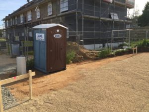 Toilette für die Bauarbeiter